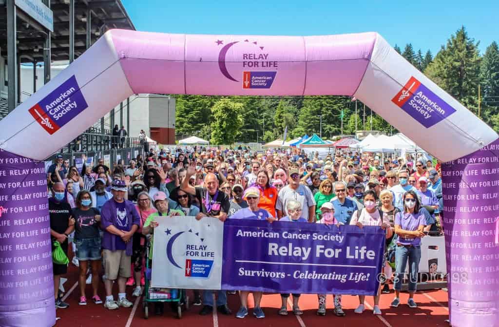 The finish line at Relay for Life of Thurston County